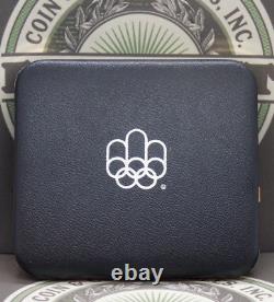 1976 Montreal Olympic BODY CONTACT Silver 4 Coin Set. 925 SERIES VI Case & COA