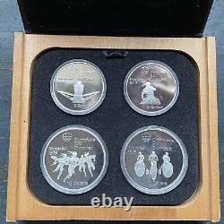 1976 Montreal Olympic Canadian Silver 4 Coin Set, Series III, with Case