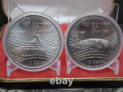 1976 Montreal Olympic SOUVENIR Sterling Silver 4 Coin Set SERIES VII Case & COA