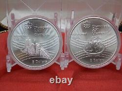 1976 Montreal Olympic SOUVENIR Sterling Silver 4 Coin Set SERIES VII Case & COA
