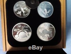 1976 Montreal Olympic Silver Proof Coin Set Canadian, Complete Set of 28 Coins