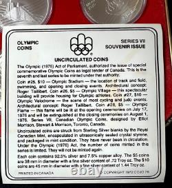 1976 Montreal Olympic Sterling Silver Coins Set of 4 Series VII (1753)