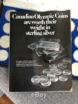 1976 Montreal Olympic Sterling Silver Set-canadian-complete Set Of 28 Coins