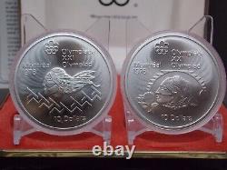 1976 Montreal Olympic TRACK & FIELD Silver 4 Coin Set SERIES IV. 925 Case & COA