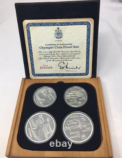 1976 Montreal Olympic Water Sports Sterling Silver 4 Coin Set