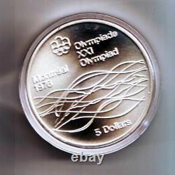 1976 Montreal Olympic Water Sports Sterling Silver 4 Coin Set