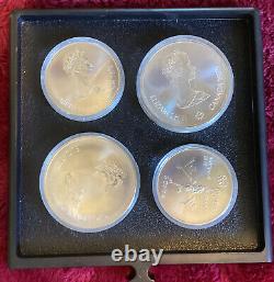 1976 Montreal Olympic set BU, 28 coins, original box 92.5% Silver details of ea