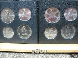 1976 Montreal Olympics 24 Coin Silver Set-rare Unc. Set Very Nice. &. Free Ship