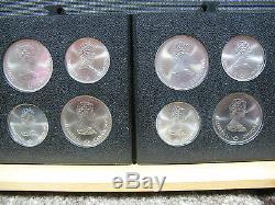 1976 Montreal Olympics 24 Coin Silver Set-rare Unc. Set Very Nice. &. Free Ship