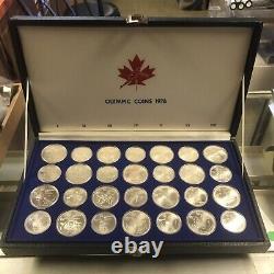 1976 Montreal Olympics 28-Coin. 925 Sterling Silver Set in ORIGINAL BOX