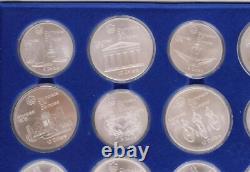 1976 Montreal Olympics 28-silver coin complete set Case/key COAs Choice UNC