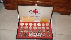 1976 Montreal Olympics Silver 28 Coin Set Includes Display & Shipping Box