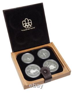 1976 Montreal Olympics Sterling Silver Proof Four Coin Set Series IV COA