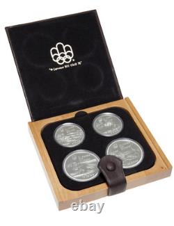 1976 Montreal Olympics Sterling Silver Proof Four-Coin Set Series V COA + Box