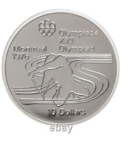 1976 Montreal Olympics Sterling Silver Proof Four-Coin Set Series V COA + Box