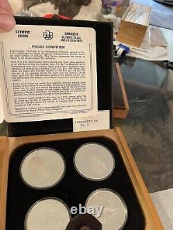 1976 OLYMPIC SILVER PROOF 28 COINS All in Original Boxes All with COA Montreal
