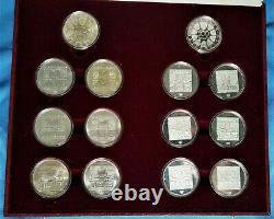1976 Olympic Innsbruck Austria 100 Schilling. 640 Silver 14 Coin Set w Case