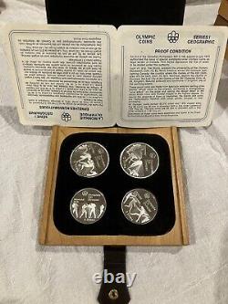 1976 Olympic Silver Proof 28 Coin Set Montreal Canada 7 Series $5 & $10 Coins