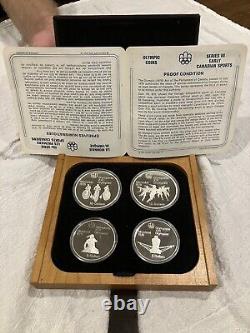 1976 Olympic Silver Proof 28 Coin Set Montreal Canada 7 Series $5 & $10 Coins