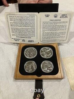 1976 Olympic Silver Proof 28 Coin Set Montreal Canada 7 Series $5 & $10 Coins