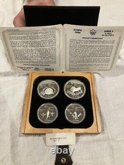 1976 Olympic Silver Proof 28 Coin Set Montreal Canada 7 Series $5 & $10 Coins