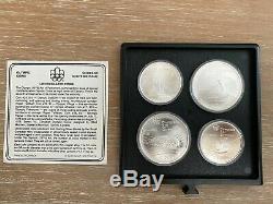 1976 Olympic Summer Games Montreal Silver Presentation Coin Set Mint Complete
