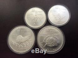 1976 Olympic silver set of 28 different coins encapsulated choice BU shiny