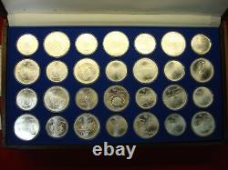 1976 Olympics Canada 28 Pc. Unc. Set $5.00 & $10.00 Coins. 925 Fine Silver