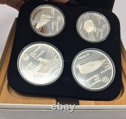 1976 Proof 92.5% Silver Montreal Olympic Games Set of 4 Coins & Case