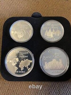 1976 Proof Silver Canadian Montreal Olympic Games 4 Coin Sterling Set