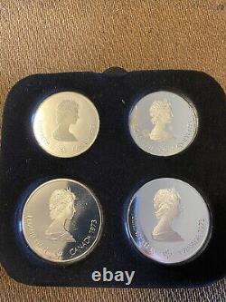 1976 Proof Silver Canadian Montreal Olympic Games 4 Coin Sterling Set