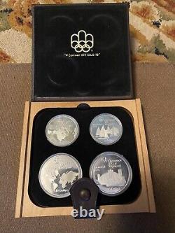 1976 Proof Silver Canadian Montreal Olympic Games 4 Coin Sterling Set