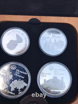 1976 Proof Silver Canadian Montreal Olympic Games 4 Coin Sterling Set Series