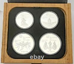 1976 Proof Silver Canadian Montreal Olympic Games 4 Coin Sterling Set Series 3