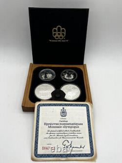1976 Proof Silver Canadian Montreal Olympic Games 4 Coin Sterling Set Series II
