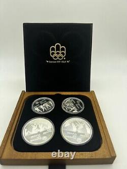 1976 Proof Silver Canadian Montreal Olympic Games 4 Coin Sterling Set Series VI