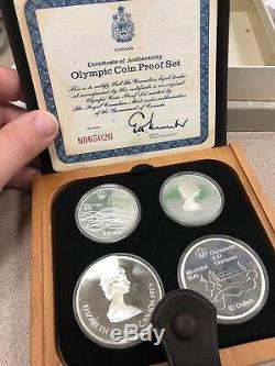 1976 Proof Silver Canadian Montreal Olympic Games Set -4 Coin Set
