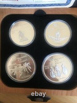 1976 Proof Silver Canadian Montreal Olympic Games Set -4 Coin Set # 1
