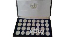 1976 Silver Canadian Monnaie Olympic Set 28 Coins in original box