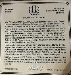 1976 Silver Canadian Montreal Olympic (28) COINS! $5 & $10 Silver 92.5% UC