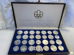 1976 Silver Canadian Montreal Olympic Games 28 Coin Set in original case