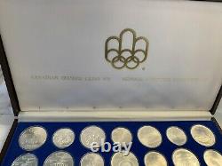 1976 Silver Canadian Montreal Olympic Games 28 Coin Set in original case