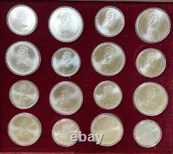 1976 Silver Canadian Montreal Olympic Games 28 Coin Set with Case & Paperwork