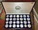 1976 Silver Canadian Montreal Olympic Games Set 28 Coin In Original Box