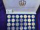1976 Silver Canadian Montreal Olympic Games Set 28 Coins In Original Box