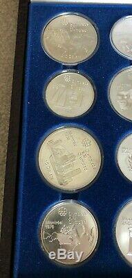1976 Silver Canadian Montreal Olympic Games Set-28 Coins original box 30.25 oz
