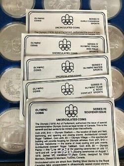 1976 Silver Canadian Montreal Olympic Games Set-28 Coins original box 30.25 oz