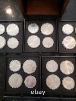 1976 Silver Canadian Montreal Olympic Set withBox 28 Coins (14X $5) (14X $10)
