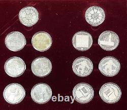 1976 Silver Innsbruck, Austria Winter Olympics 100 Schilling 14 Coin Set 6.89 Oz