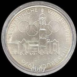 1976 Silver Innsbruck, Austria Winter Olympics 100 Schilling 14 Coin Set 6.89 Oz